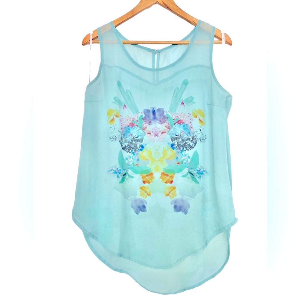 🌸💎 Boho Hippie Chic Sheer sleeveless blouse  💎🌸
